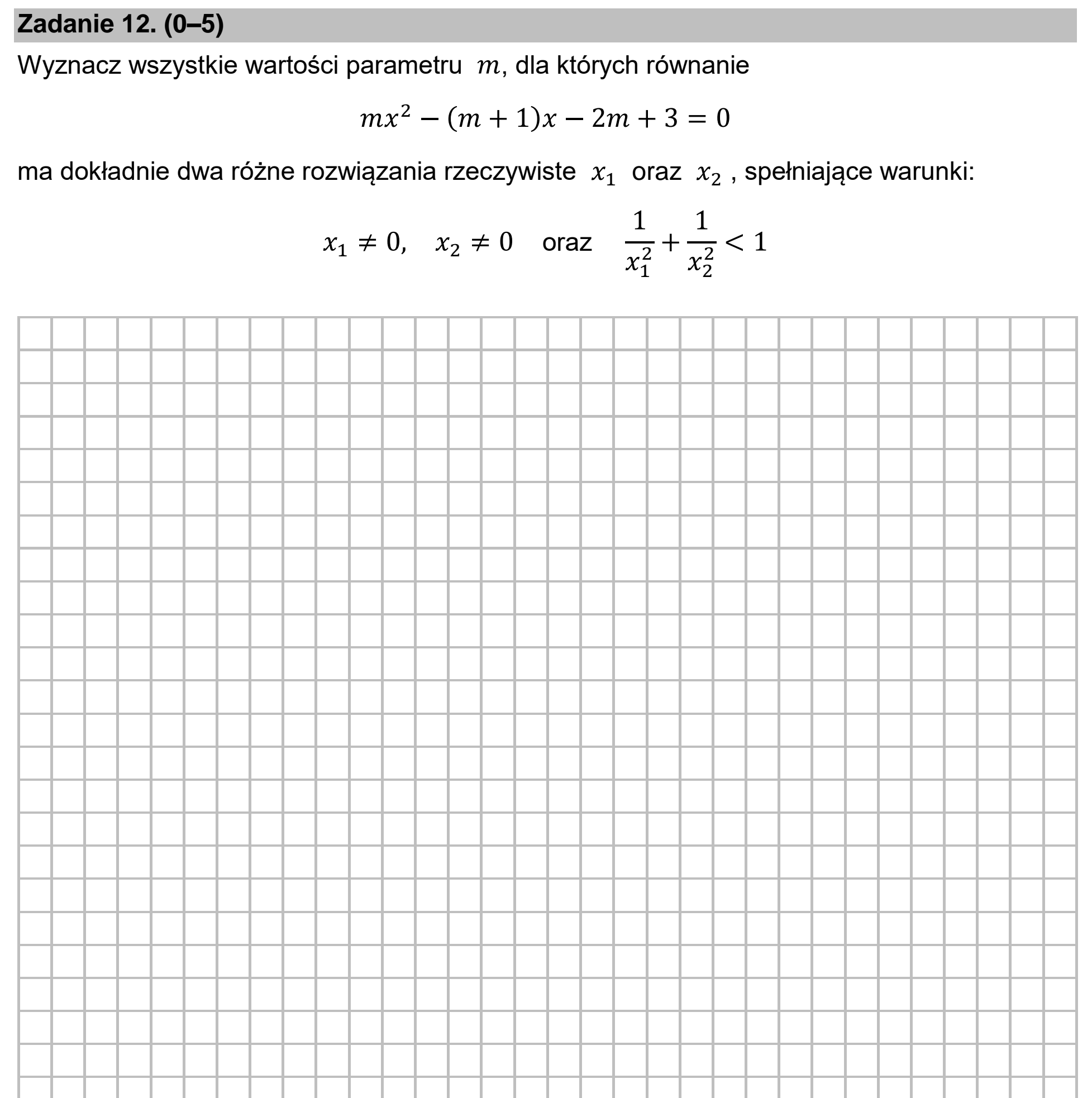Matura dodatkowa, czerwiec 2023, zadanie 12