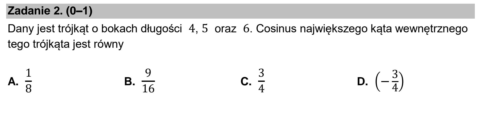 Matura dodatkowa, czerwiec 2023, zadanie 2