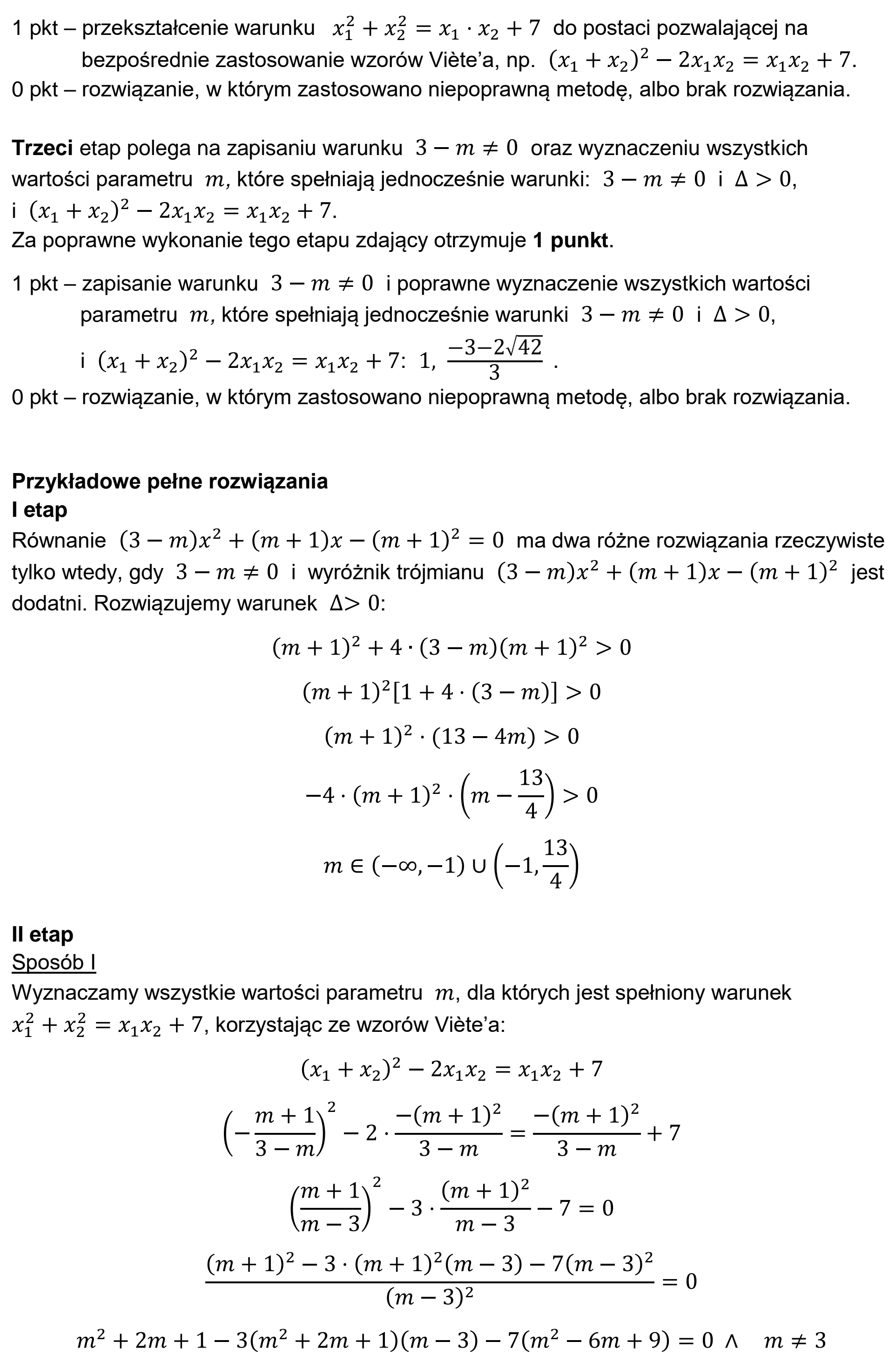 Matura dodatkowa, czerwiec 2024, odpowiedź do zadania 14, fragment 2