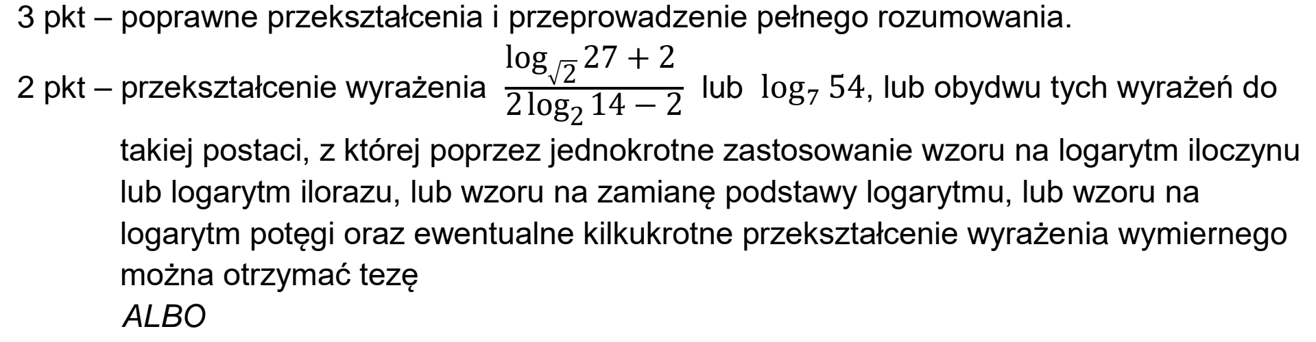 Matura dodatkowa, czerwiec 2025, odpowiedź do zadania 6