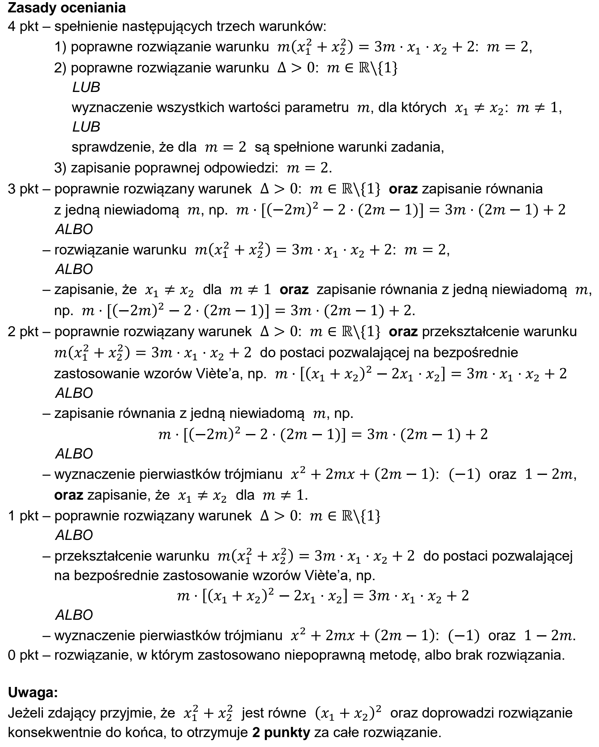 Matura dodatkowa, czerwiec 2025, odpowiedź do zadania 8