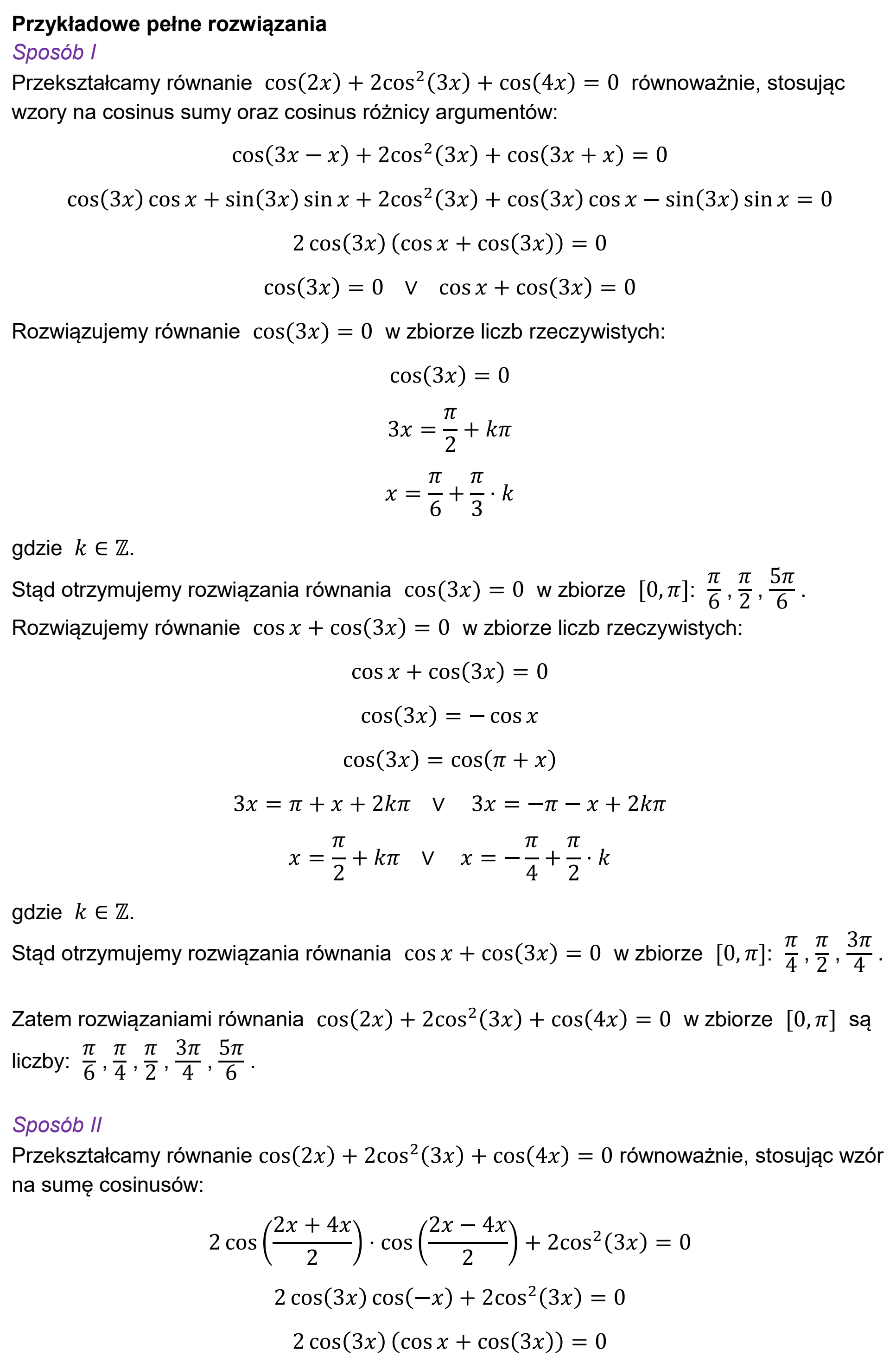 Matura dodatkowa, czerwiec 2025, odpowiedź do zadania 9, fragment 2