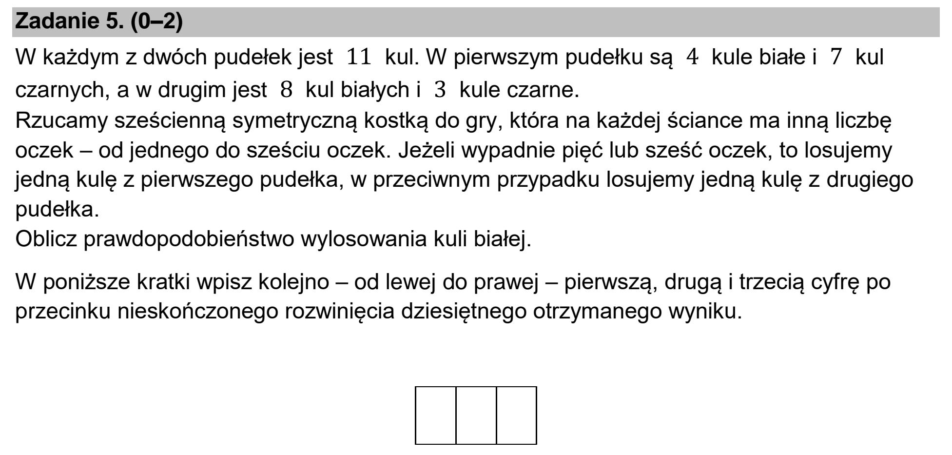 Matura dodatkowa, czerwiec 2025, podgląd zadania 5
