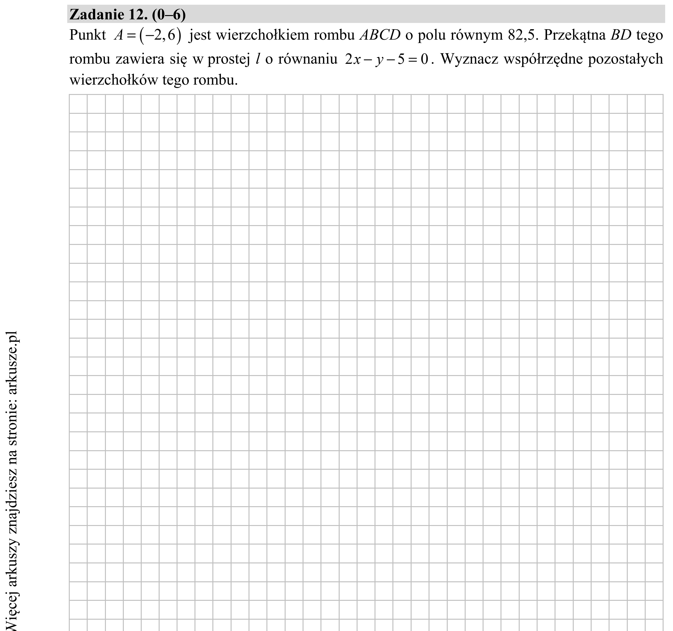Matura dodatkowa, lipiec 2020, zadanie 12