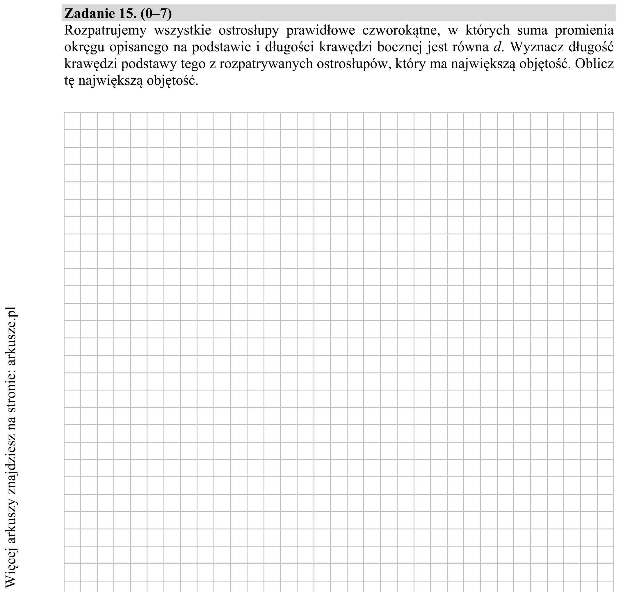 Matura dodatkowa, lipiec 2020, podgląd zadania 15