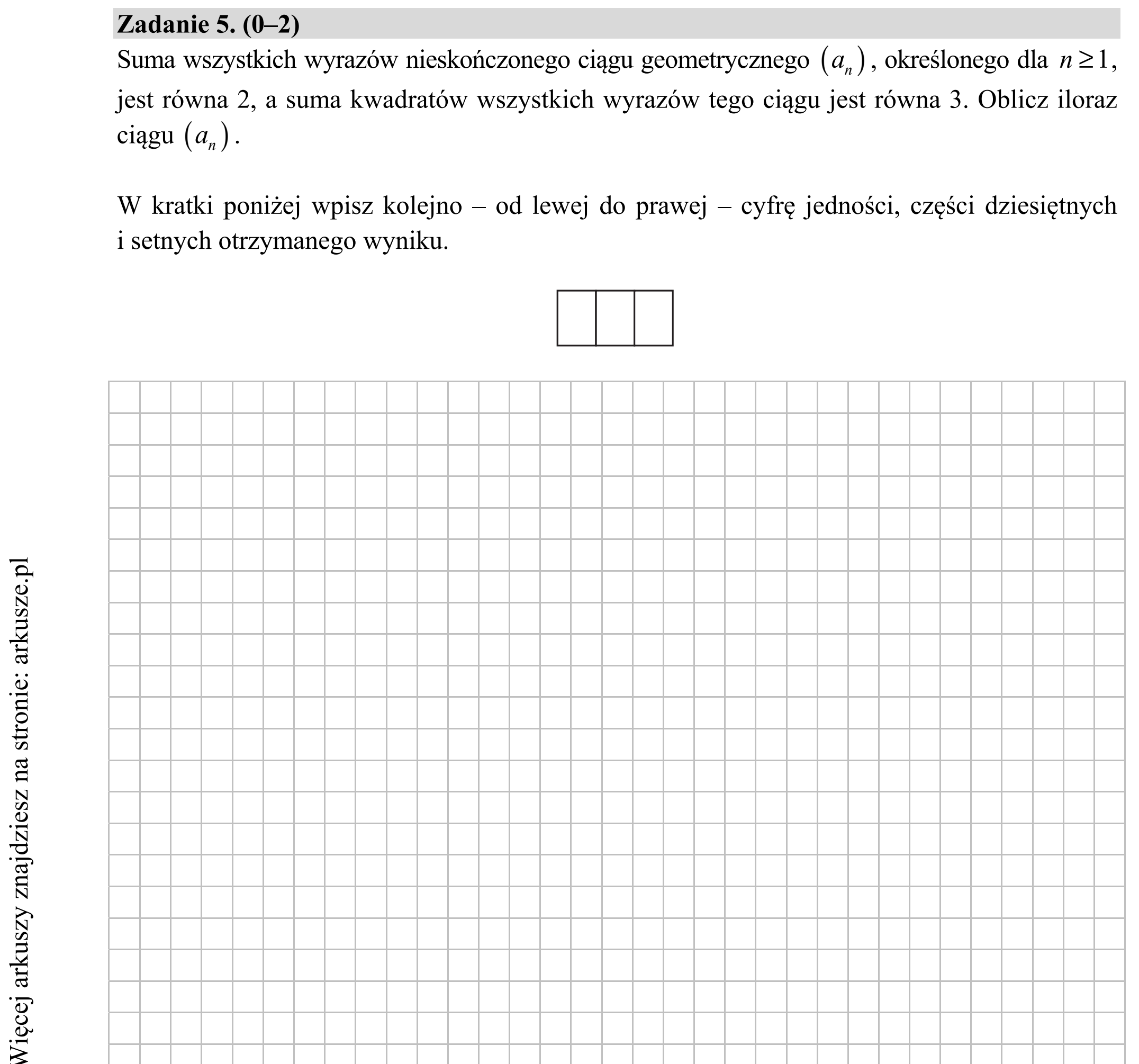 Matura dodatkowa, lipiec 2020, zadanie 5