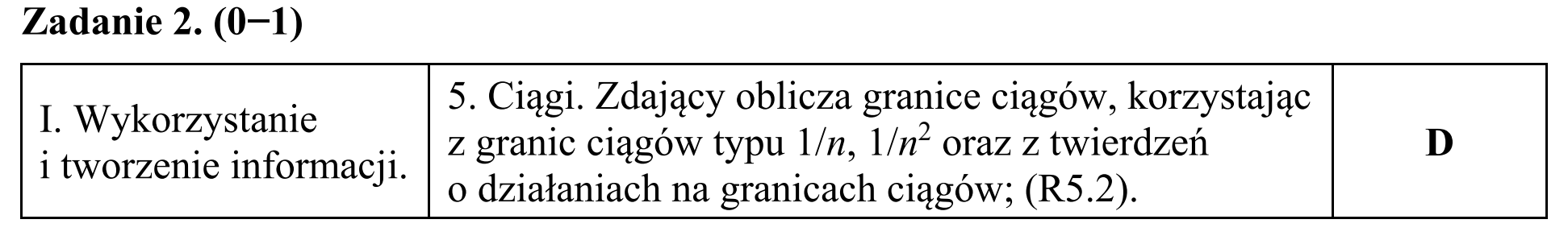 Matura, maj 2017, odpowiedź do zadania 2