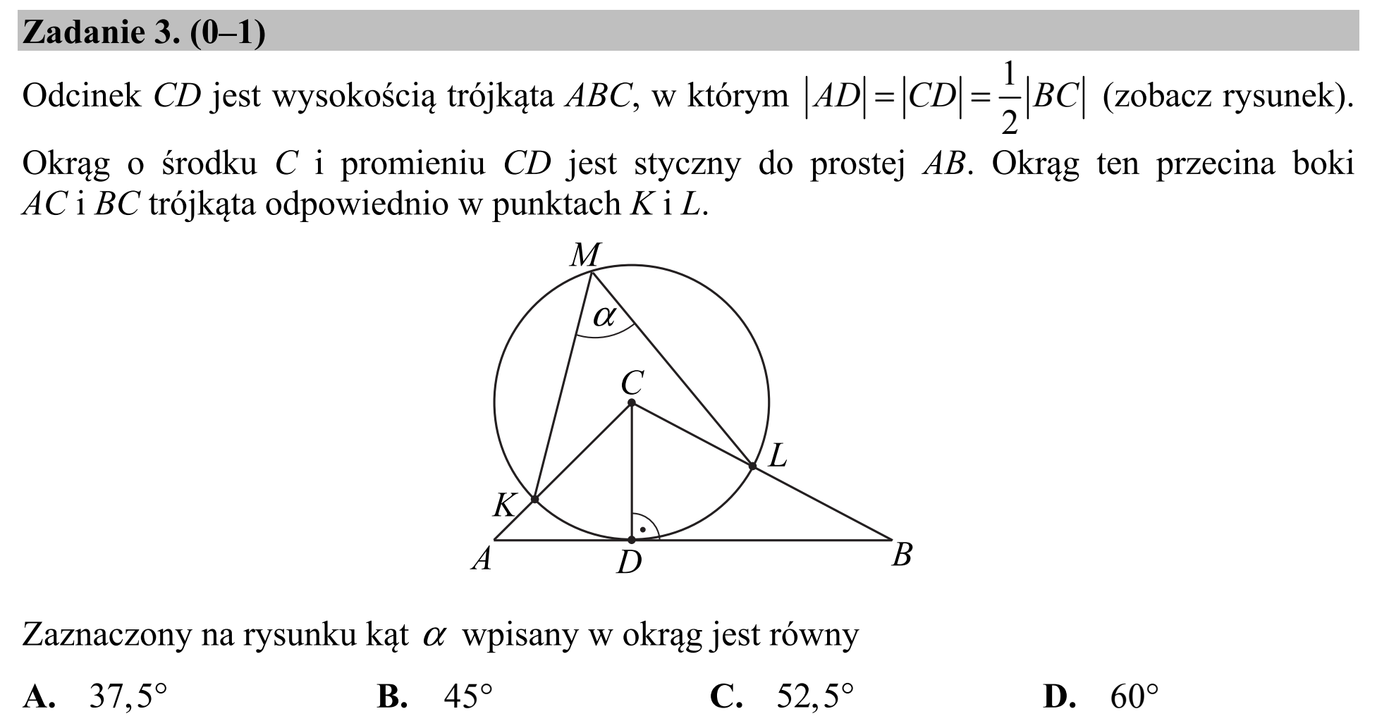 Matura, maj 2017, zadanie 3