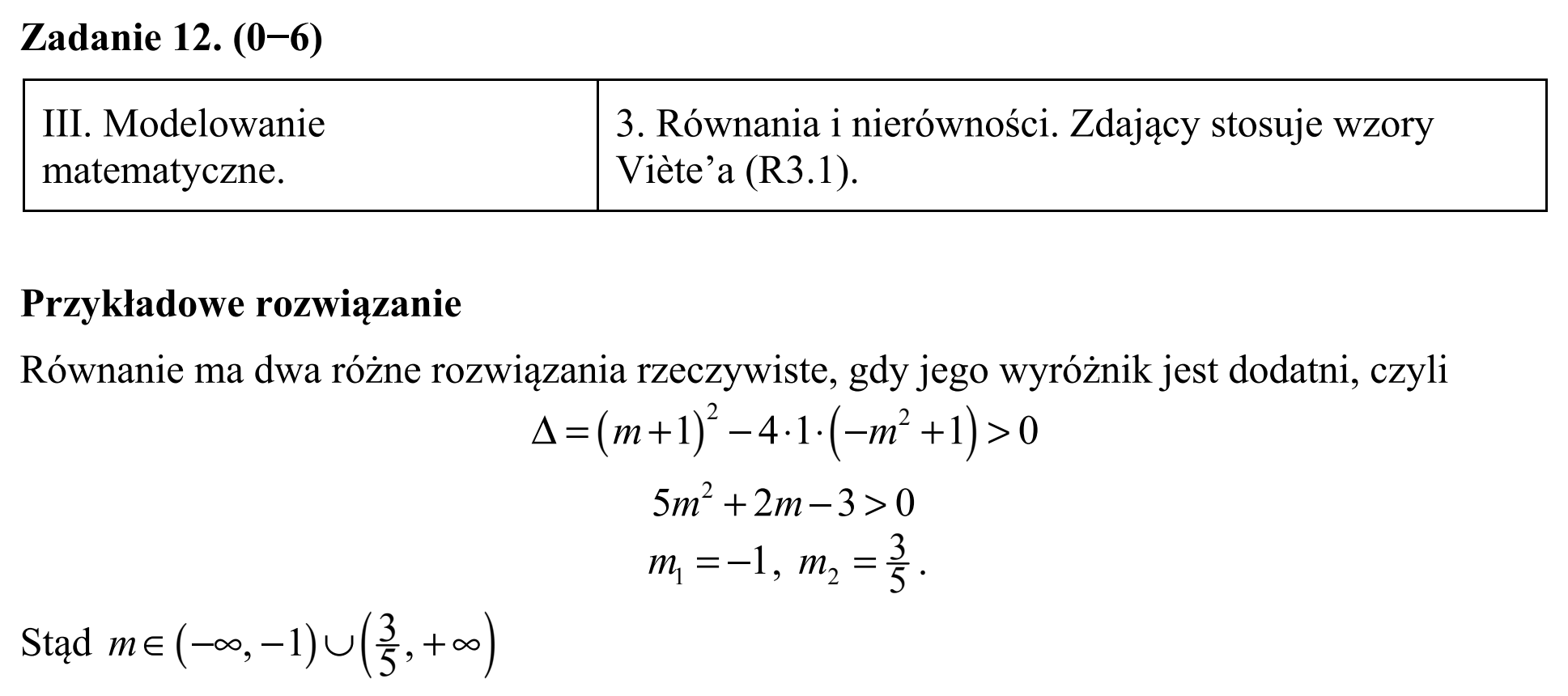 Matura, maj 2018, odpowiedź do zadania 12, fragment 1