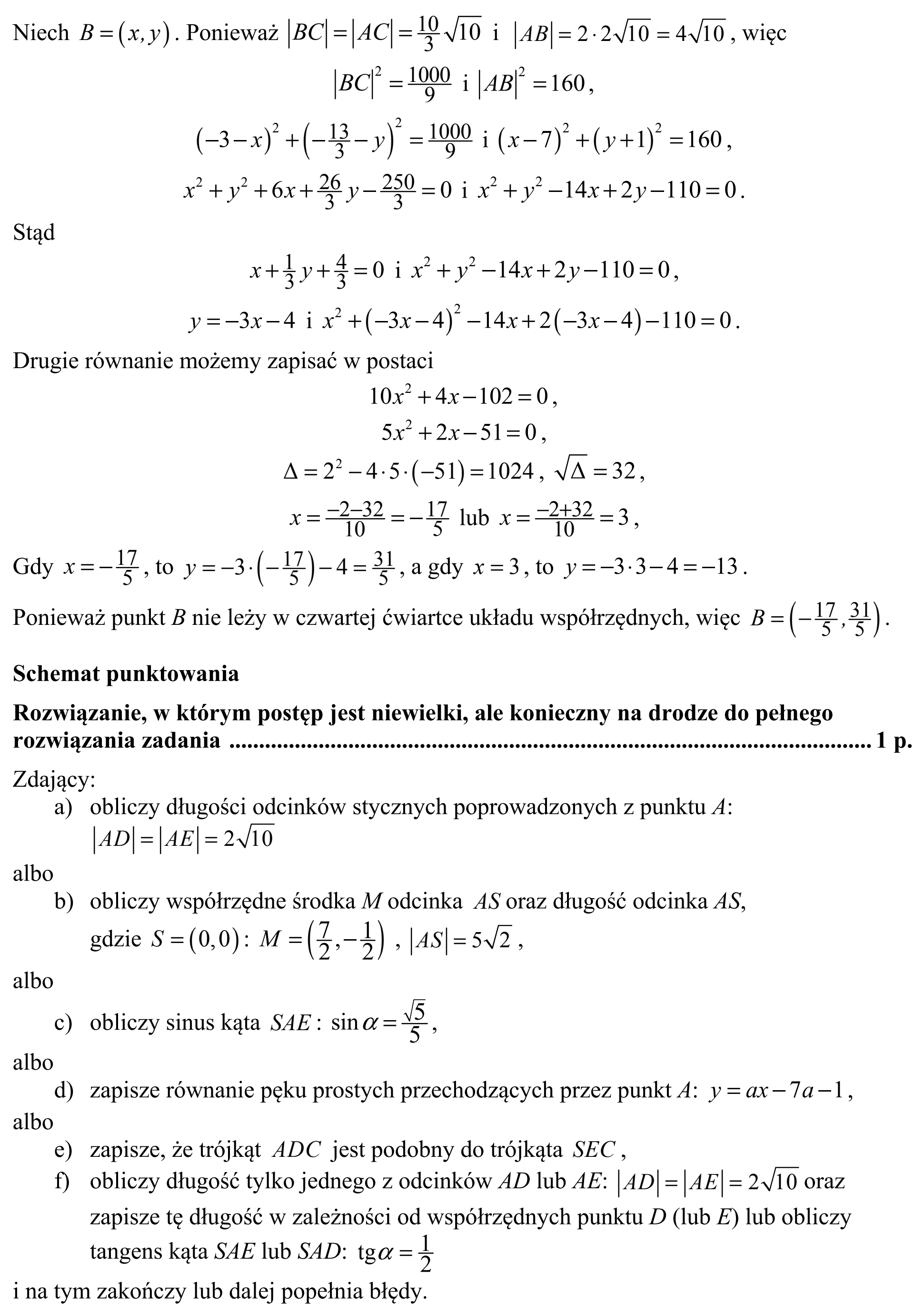 Matura, maj 2018, odpowiedź do zadania 14, fragment 5