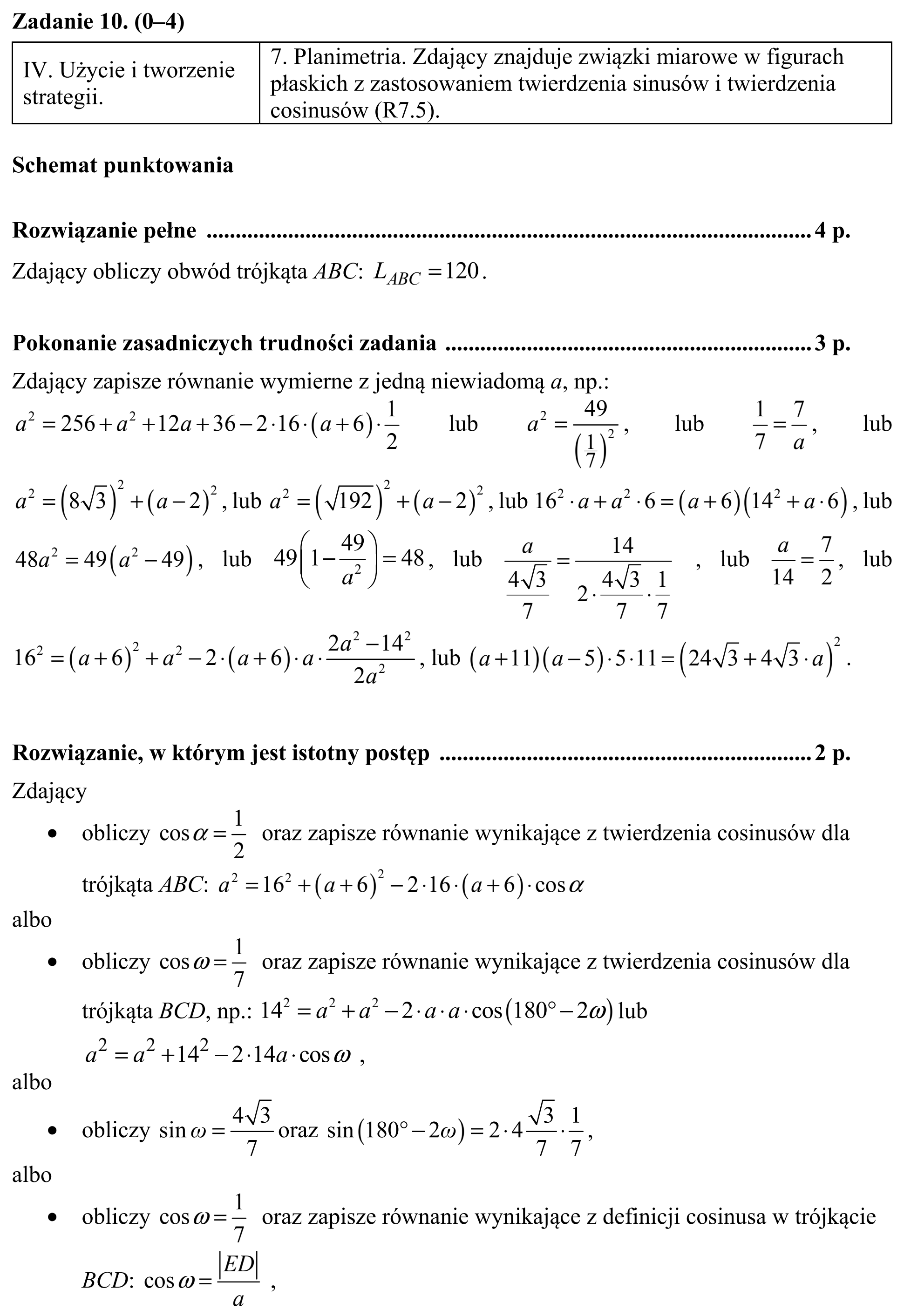 Matura, maj 2019, odpowiedź do zadania 10, fragment 1