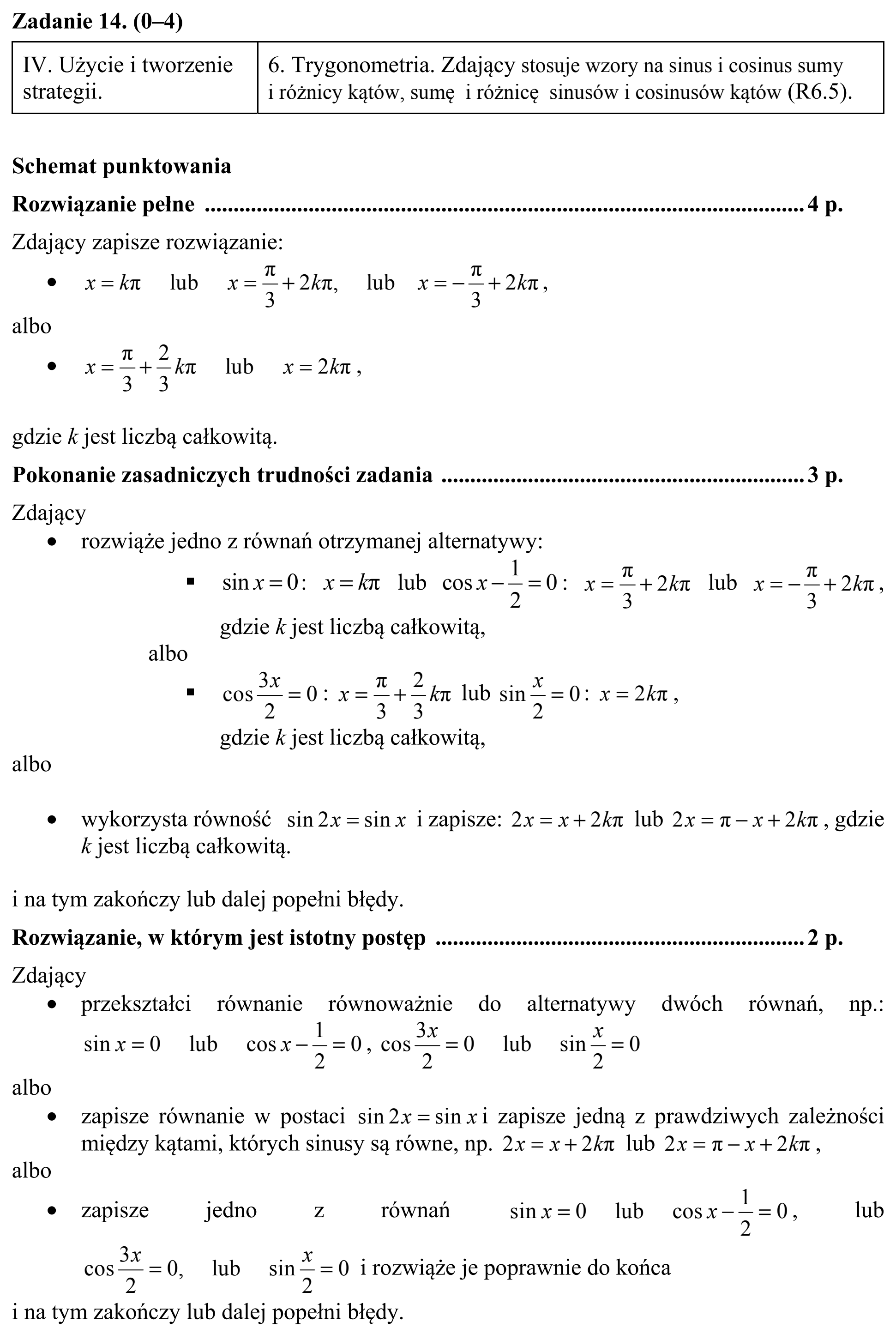 Matura, maj 2019, odpowiedź do zadania 14, fragment 1