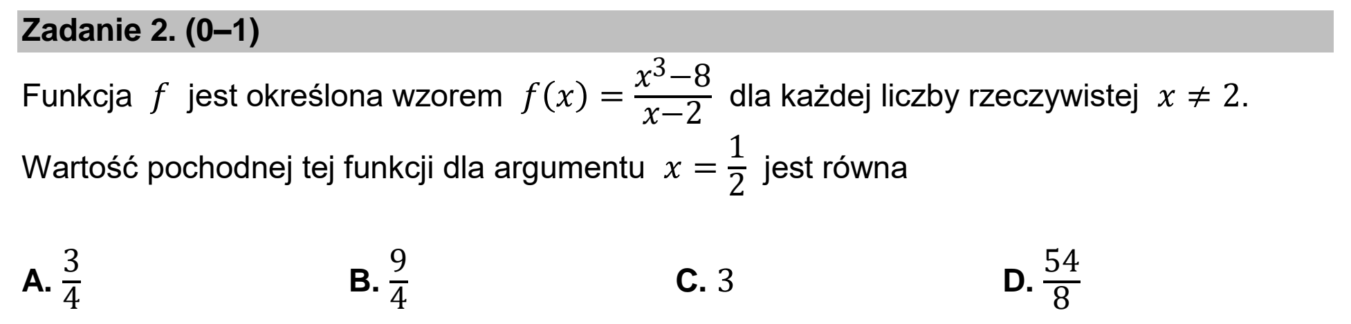 Matura, maj 2022, zadanie 2