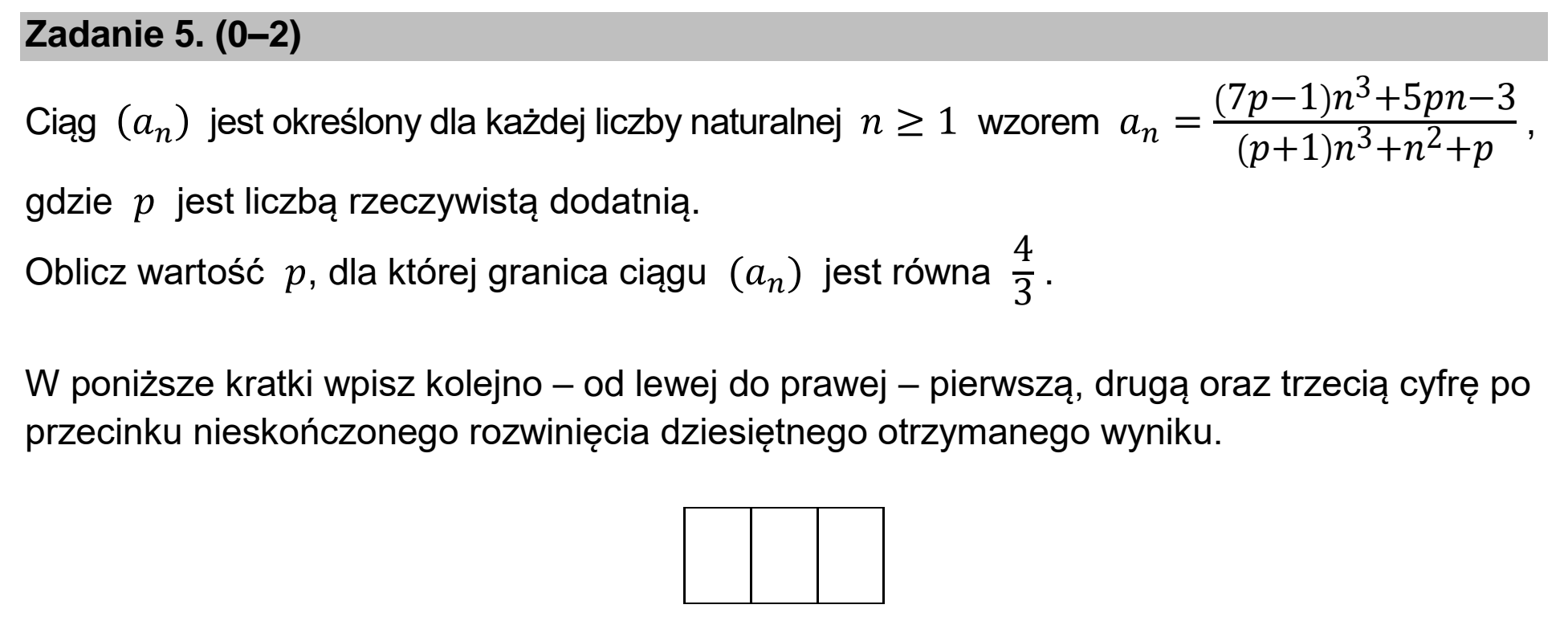 Matura, maj 2022, zadanie 5