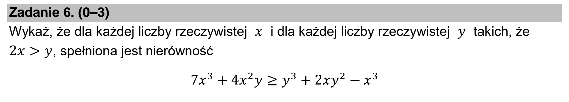 Matura, maj 2022, zadanie 6