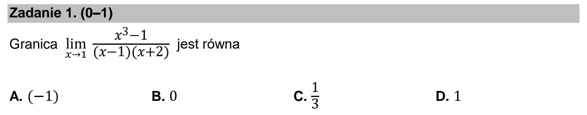 Matura, maj 2023, zadanie 1