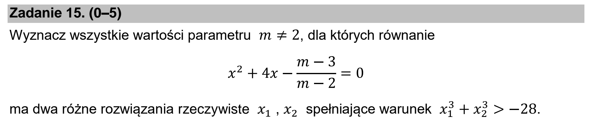 Matura, maj 2023, zadanie 15
