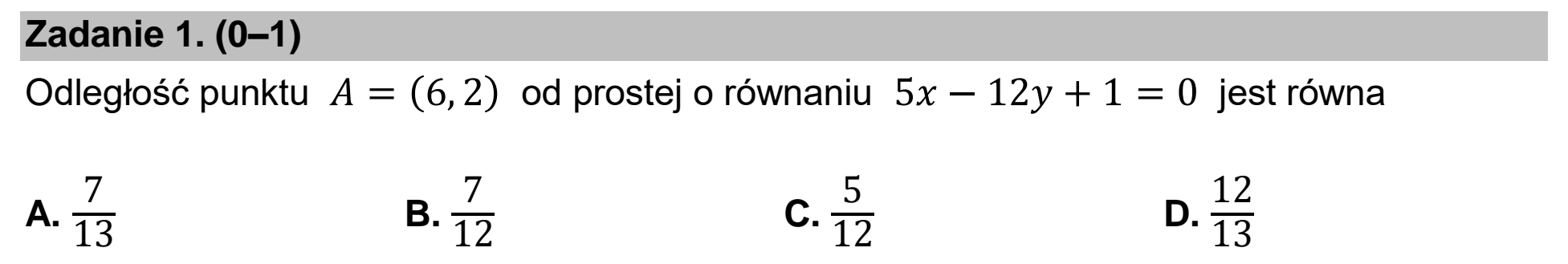 Matura, maj 2024, zadanie 1