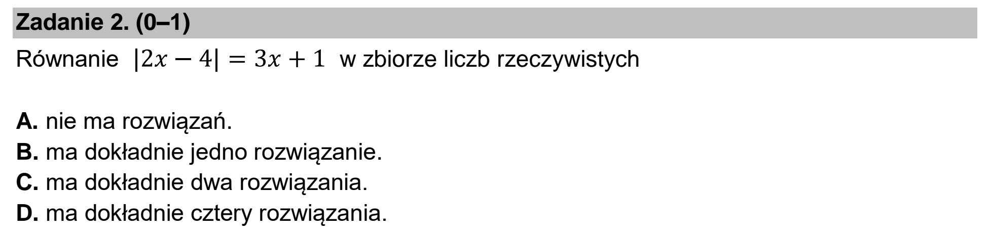 Matura, maj 2024, zadanie 2