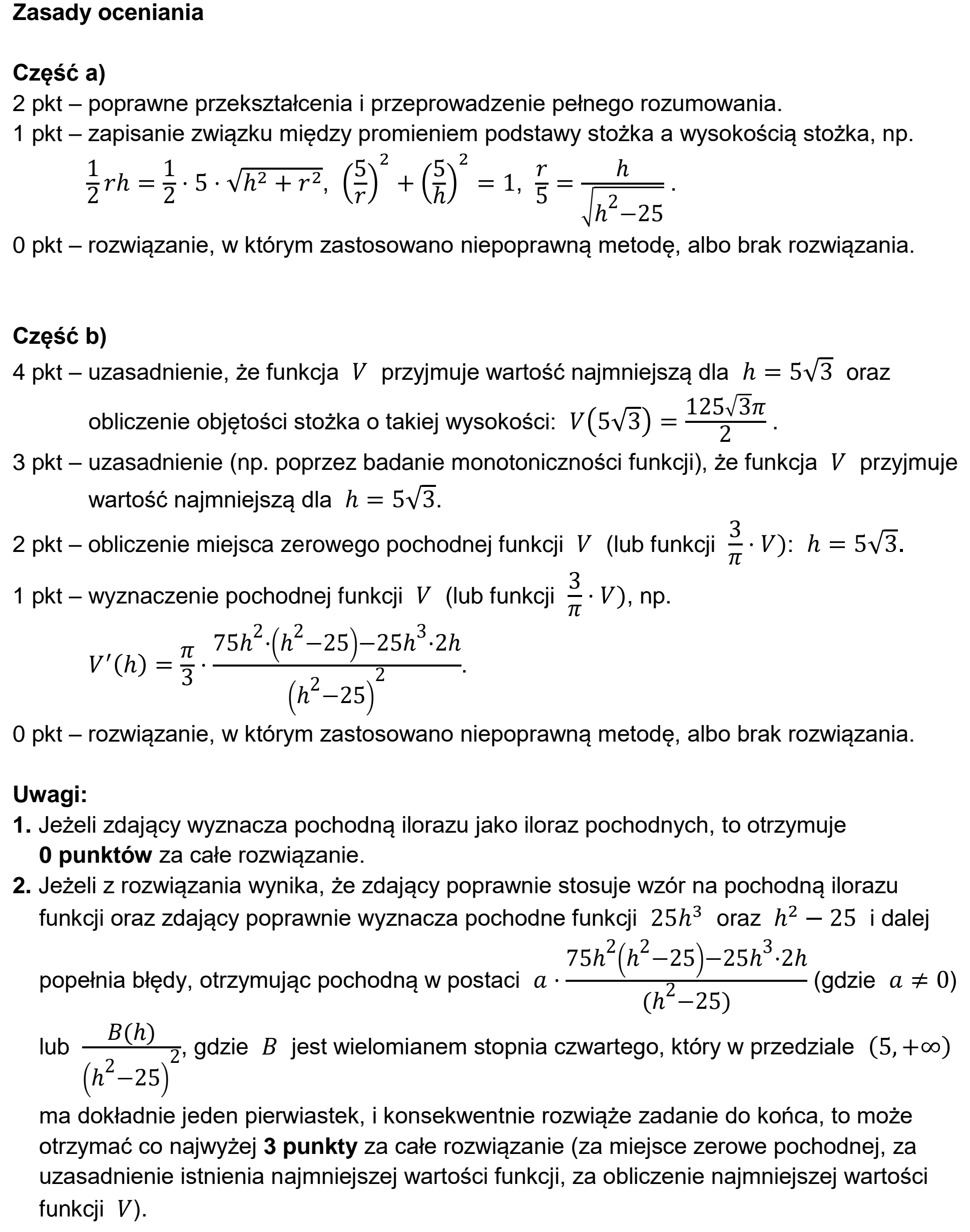 Matura, maj 2025, odpowiedź do zadania 15