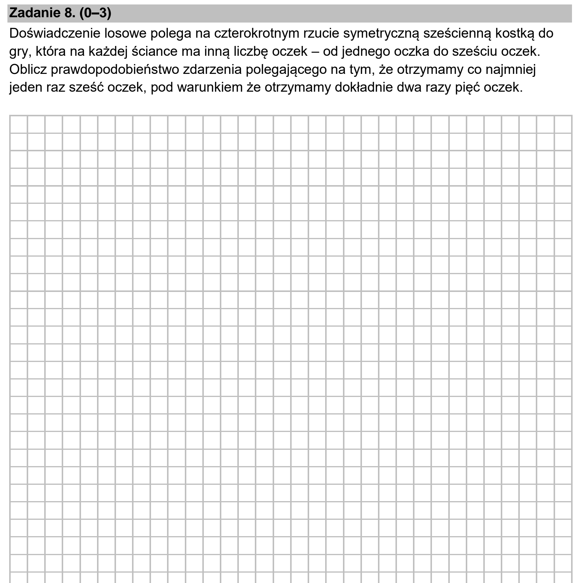 Matura, maj 2025, zadanie 8