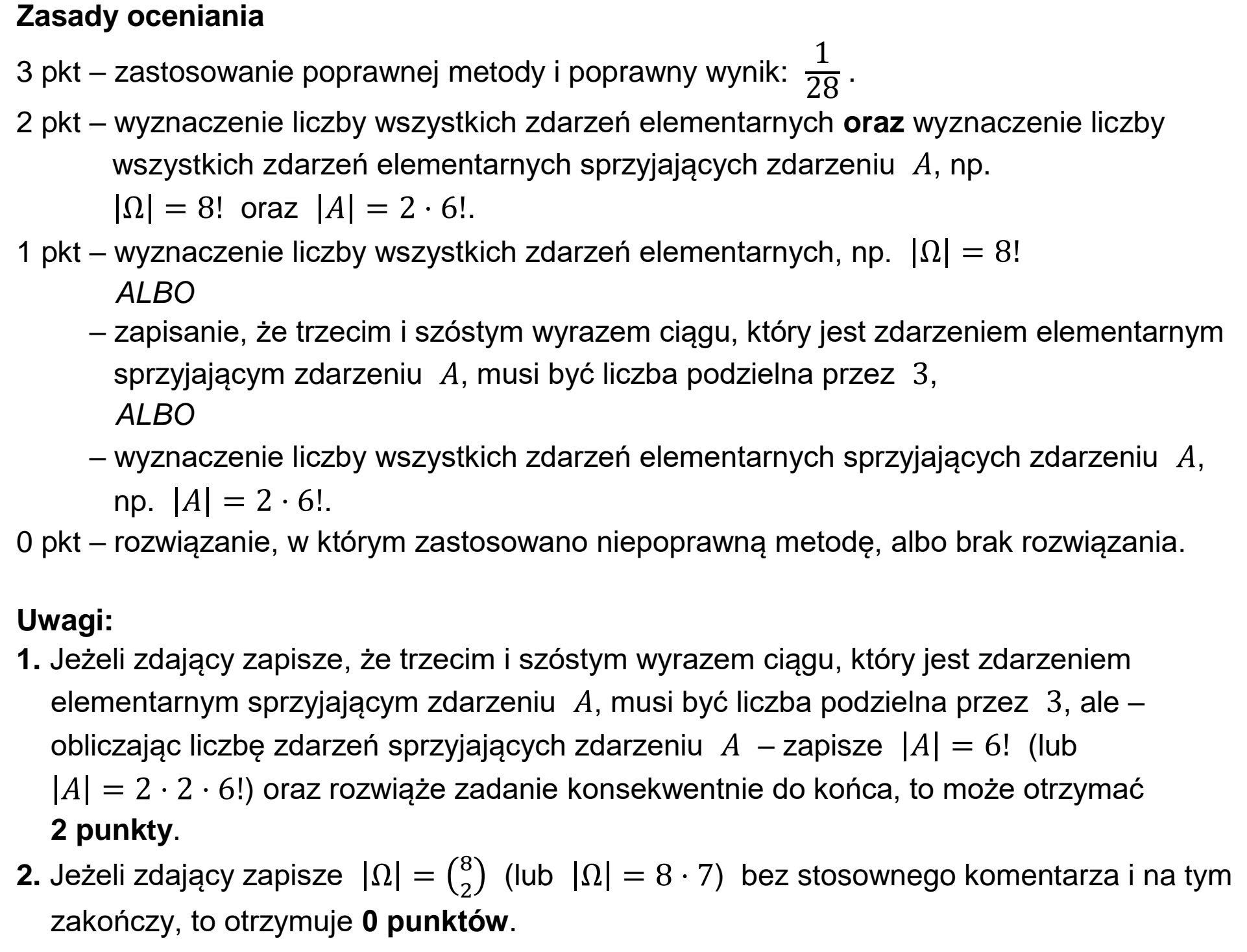 Matura, maj 2026, odpowiedź do zadania 6