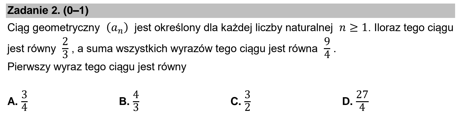 Matura, maj 2026, podgląd zadania 2