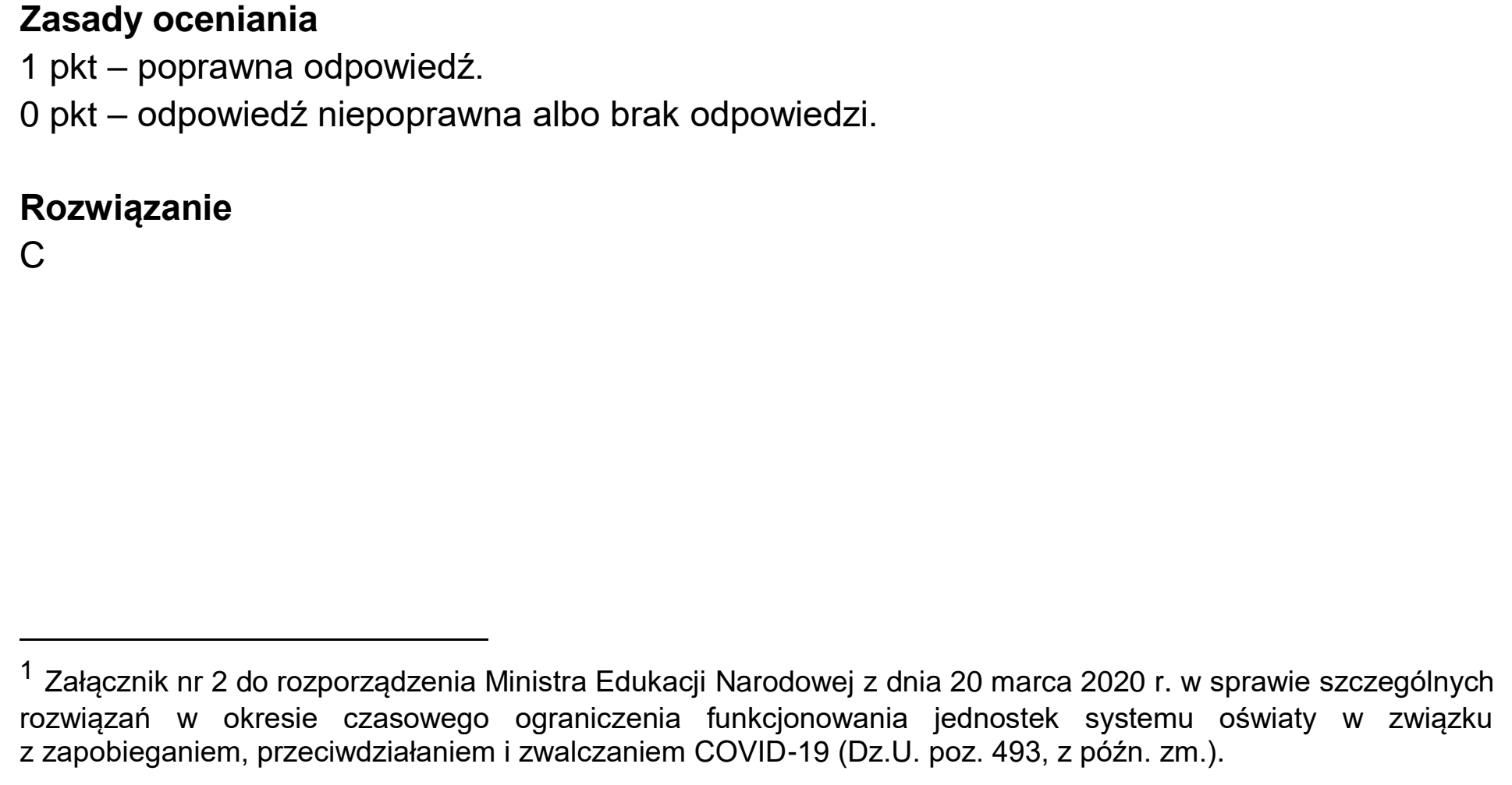 Matura próbna, marzec 2021, odpowiedź do zadania 2