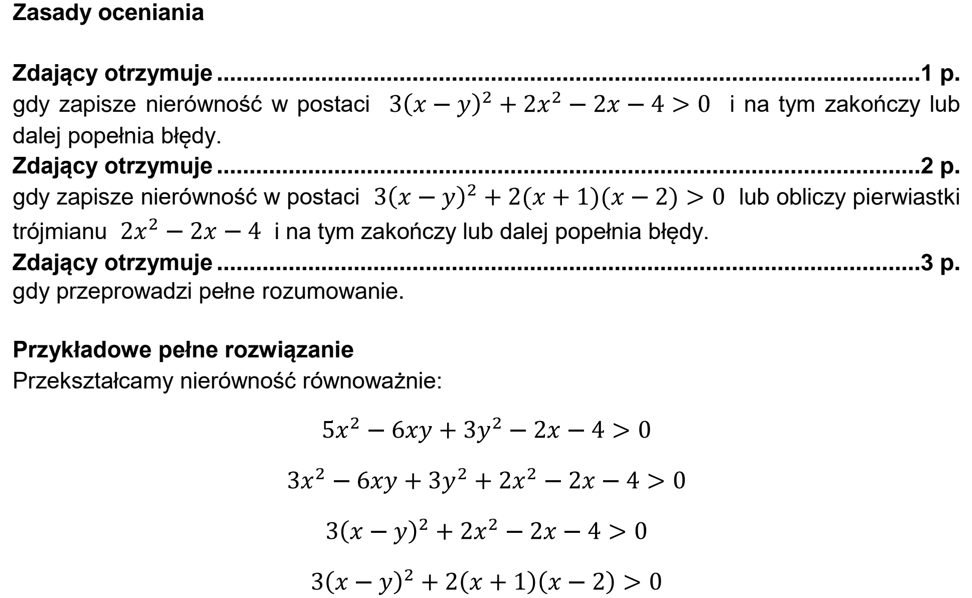 Matura próbna, marzec 2021, odpowiedź do zadania 6