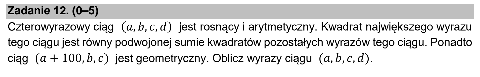 Matura próbna, marzec 2021, podgląd zadania 12