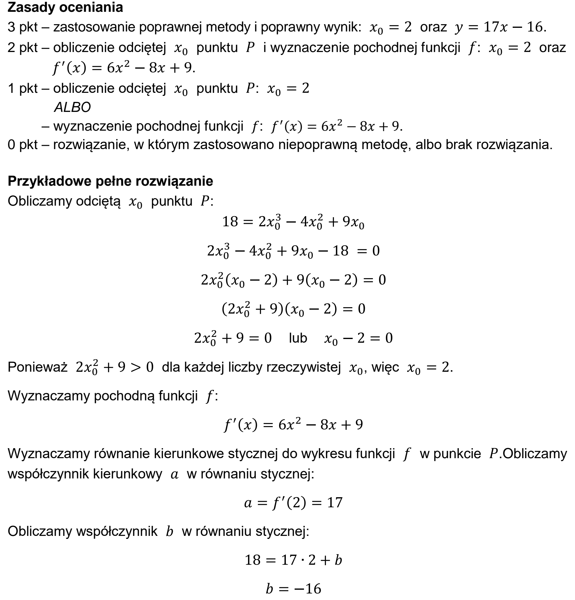 Matura dodatkowa, czerwiec 2023, odpowiedź do zadania 4