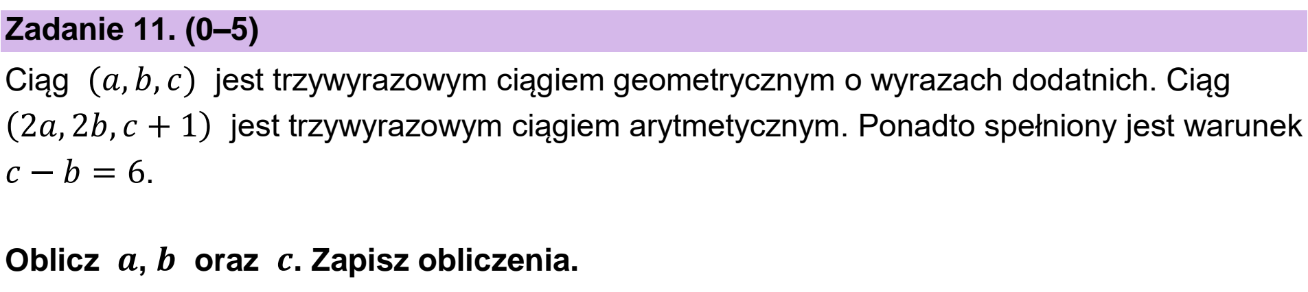 Matura dodatkowa, czerwiec 2023, zadanie 11
