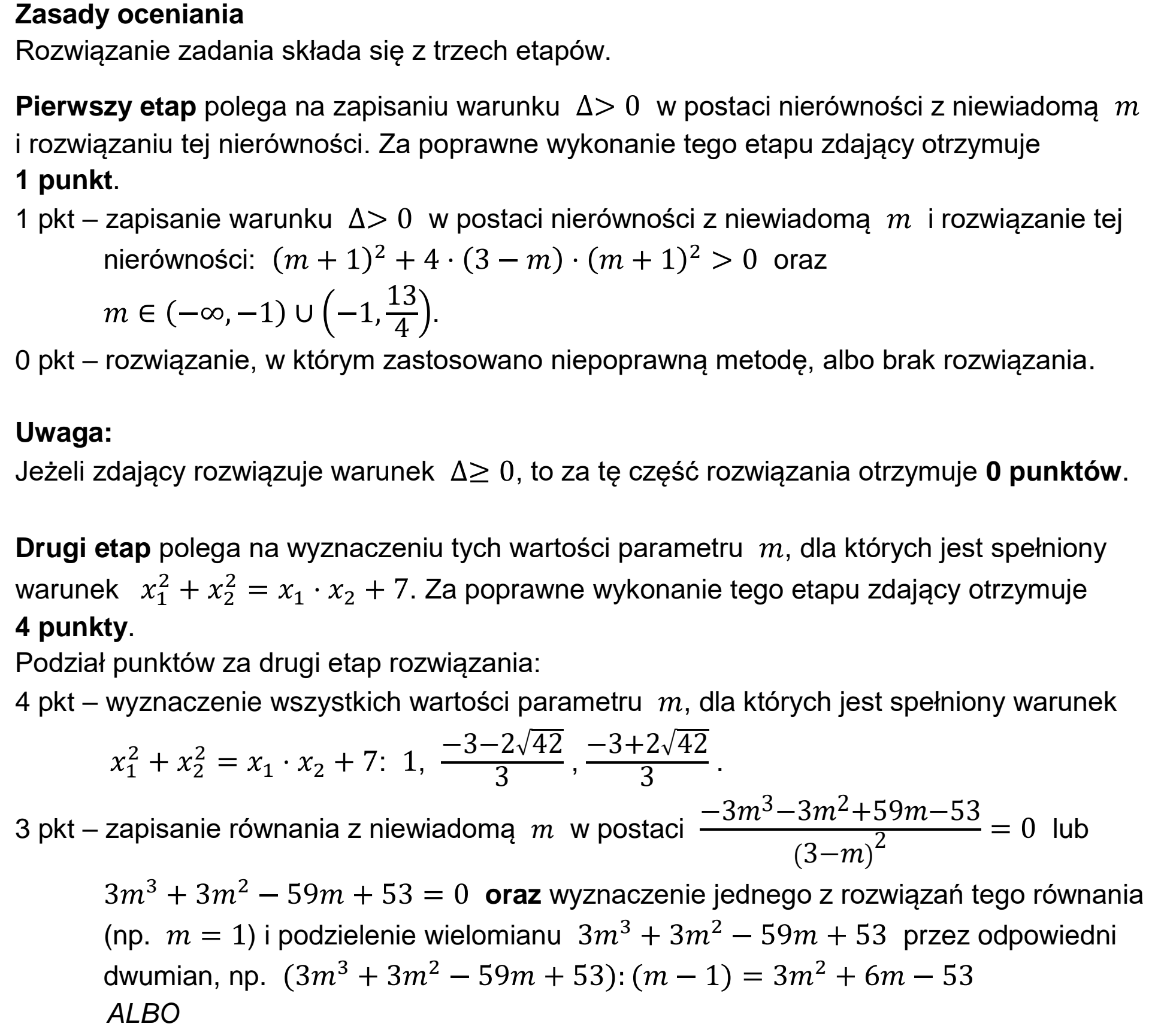 Matura dodatkowa, czerwiec 2024, odpowiedź do zadania 12, fragment 1