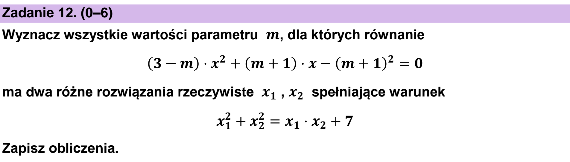 Matura dodatkowa, czerwiec 2024, zadanie 12