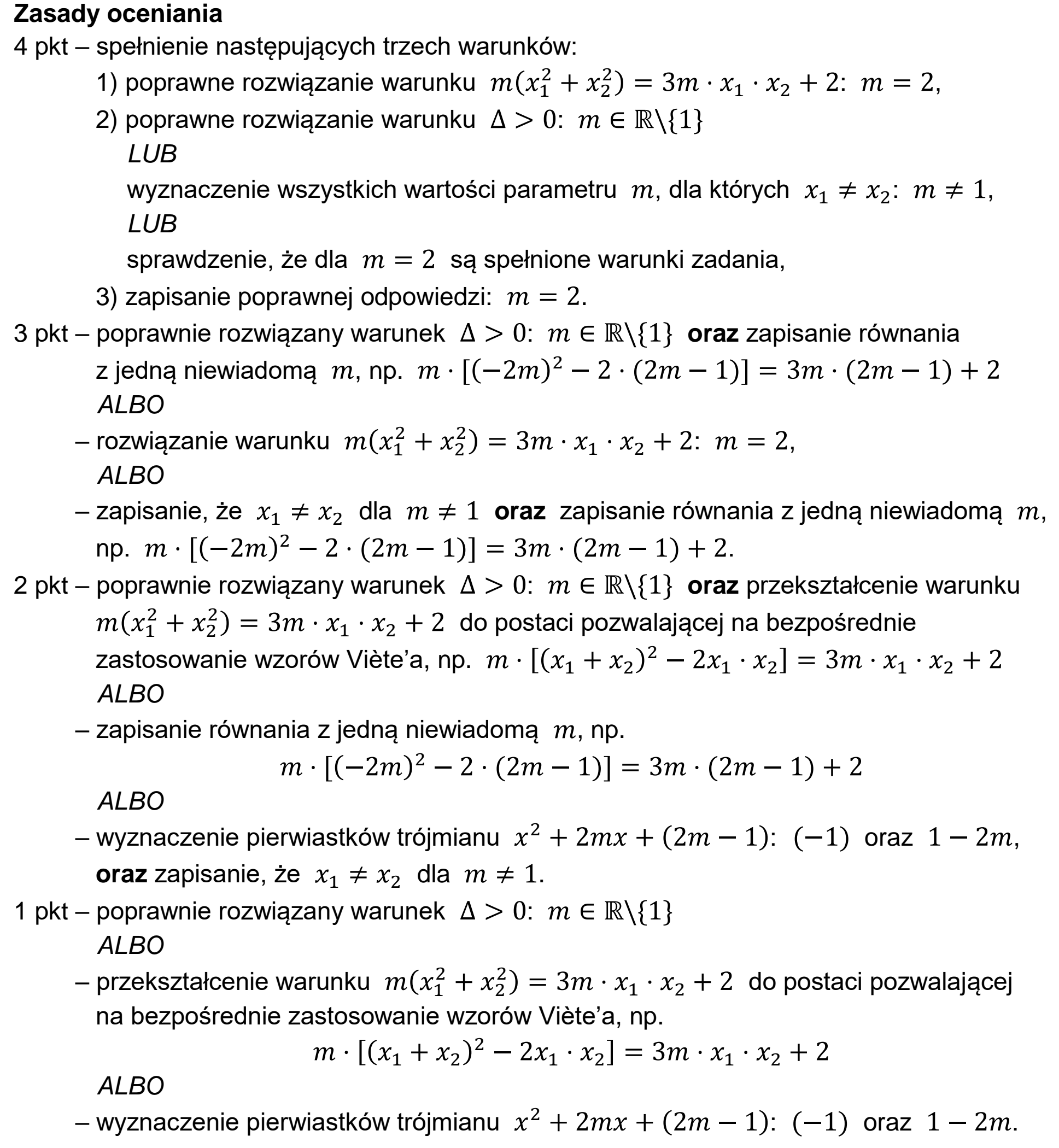 Matura dodatkowa, czerwiec 2025, odpowiedź do zadania 5