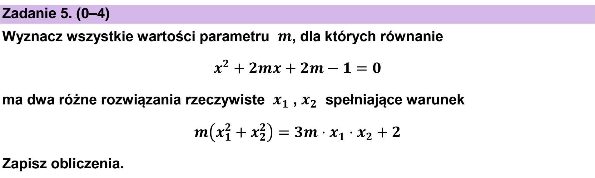 Matura dodatkowa, czerwiec 2025, podgląd zadania 5