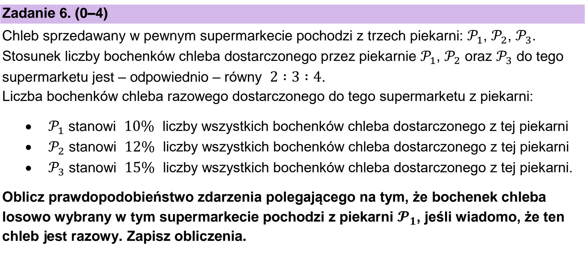 Matura dodatkowa, czerwiec 2026, zadanie 6