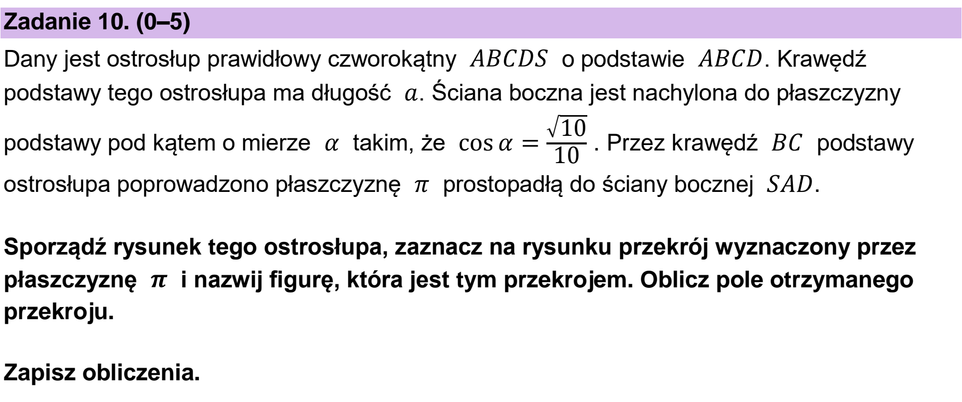 Matura próbna, grudzien 2022, zadanie 10