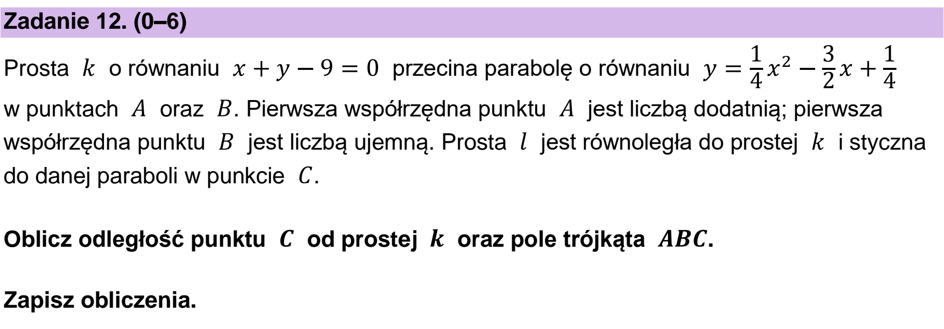 Matura próbna, grudzien 2022, podgląd zadania 12