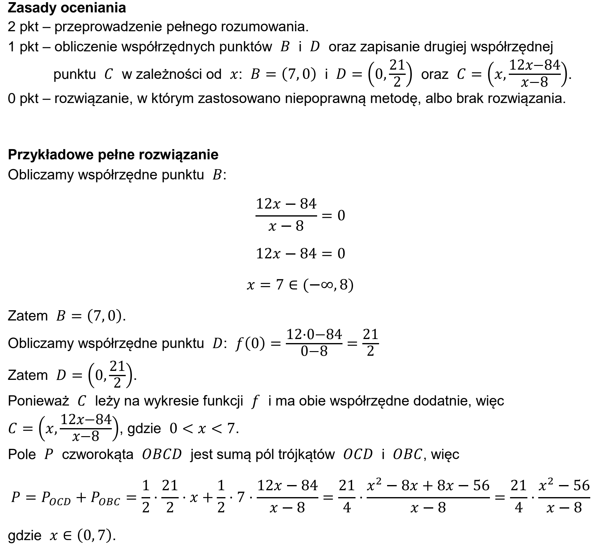 Matura próbna, grudzien 2024, odpowiedź do zadania 13.1