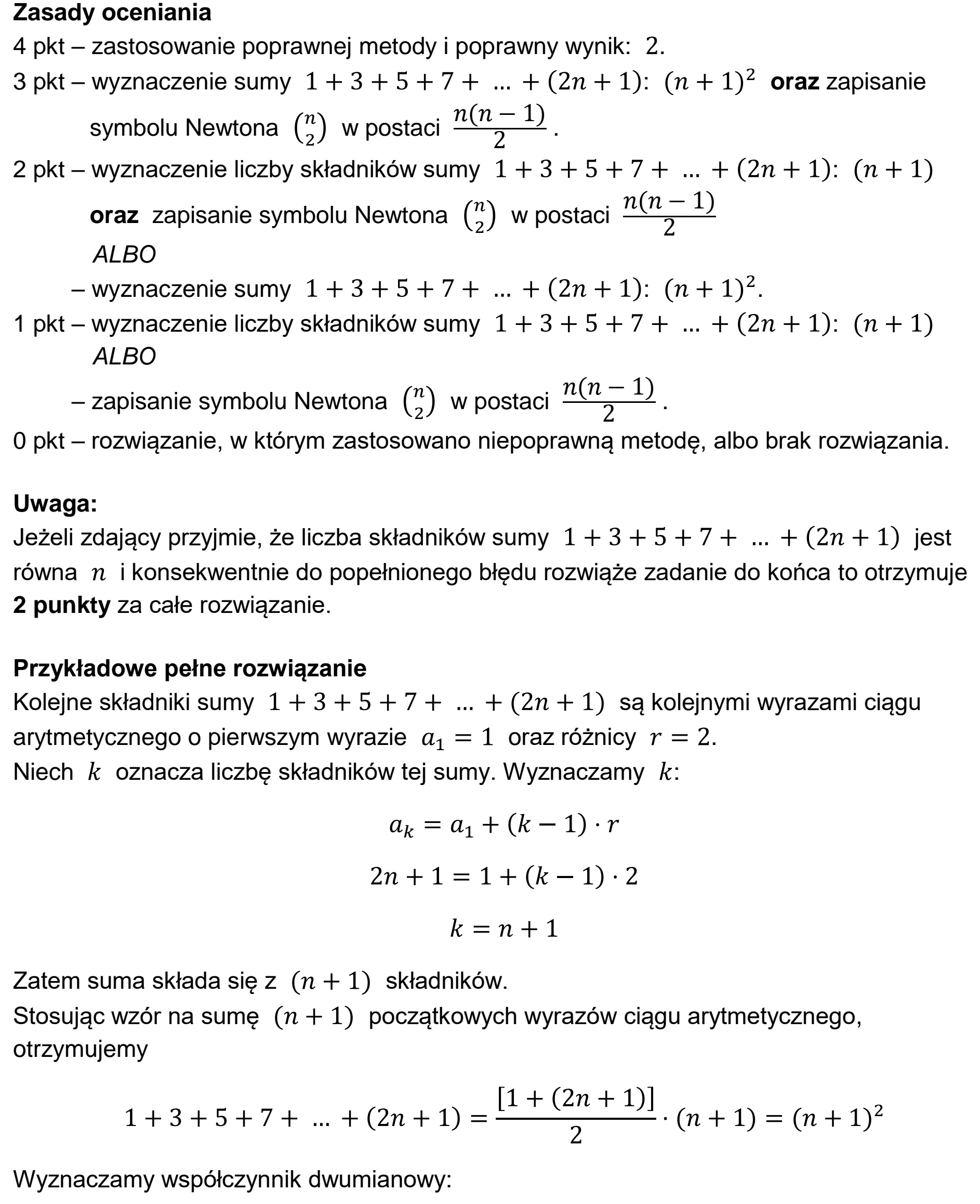 Matura próbna, grudzien 2024, odpowiedź do zadania 8