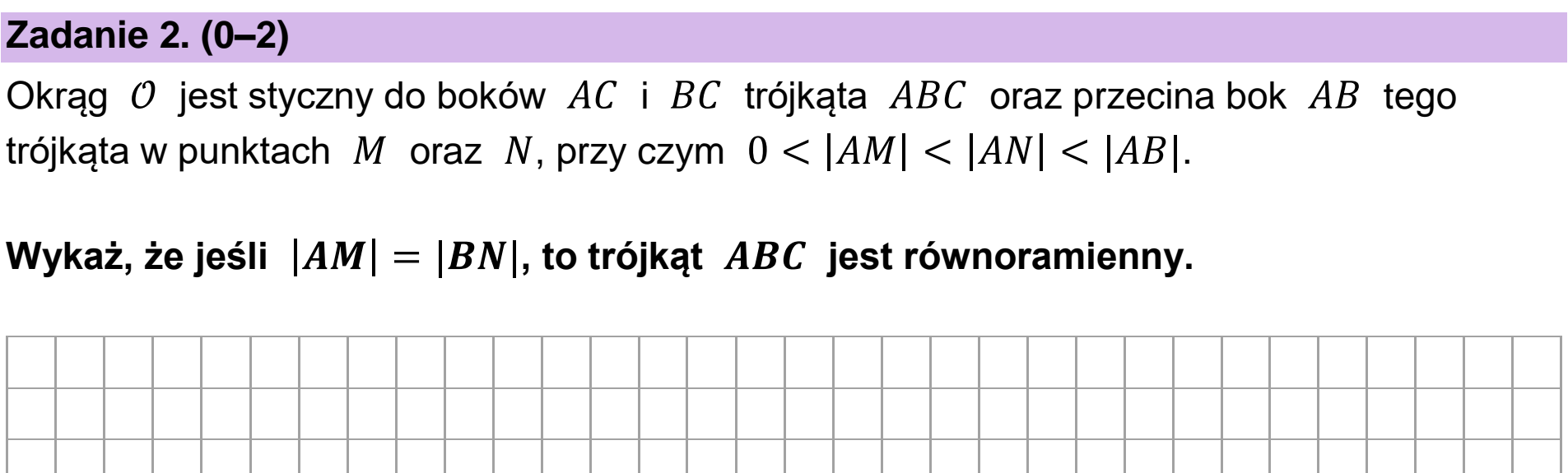 Matura próbna, grudzien 2024, zadanie 2