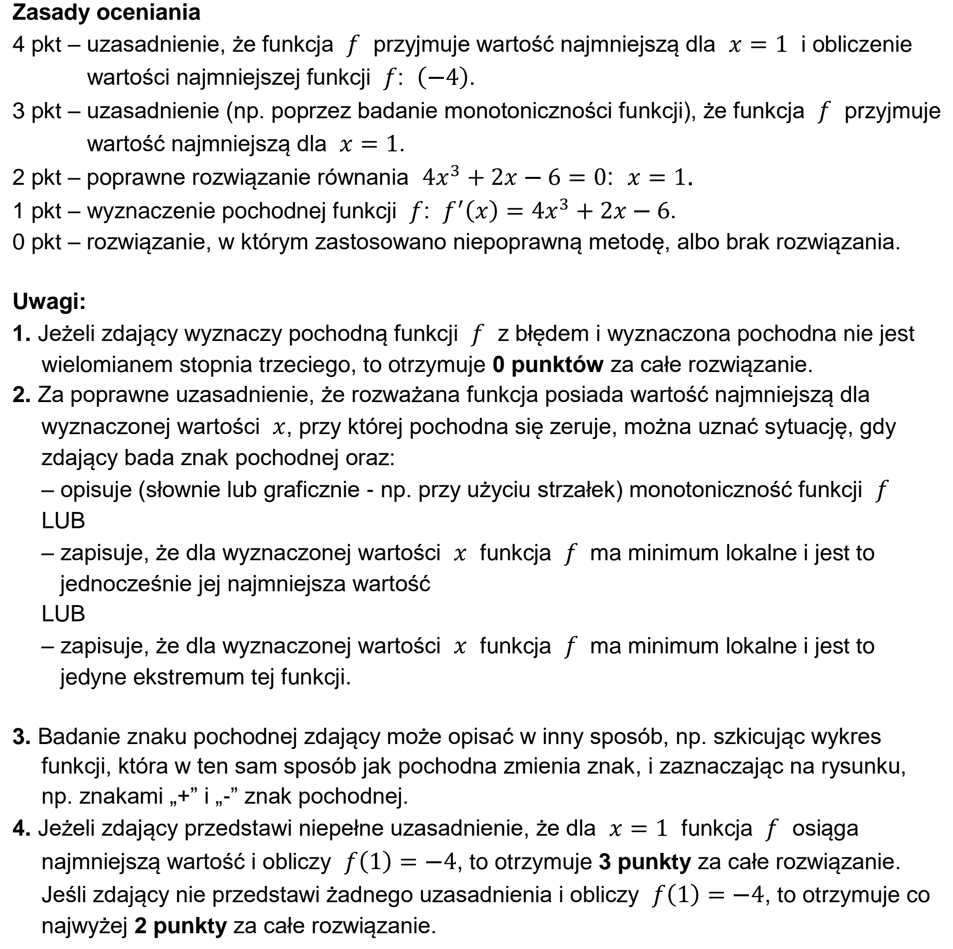 Matura, maj 2023, odpowiedź do zadania 12.2, fragment 1