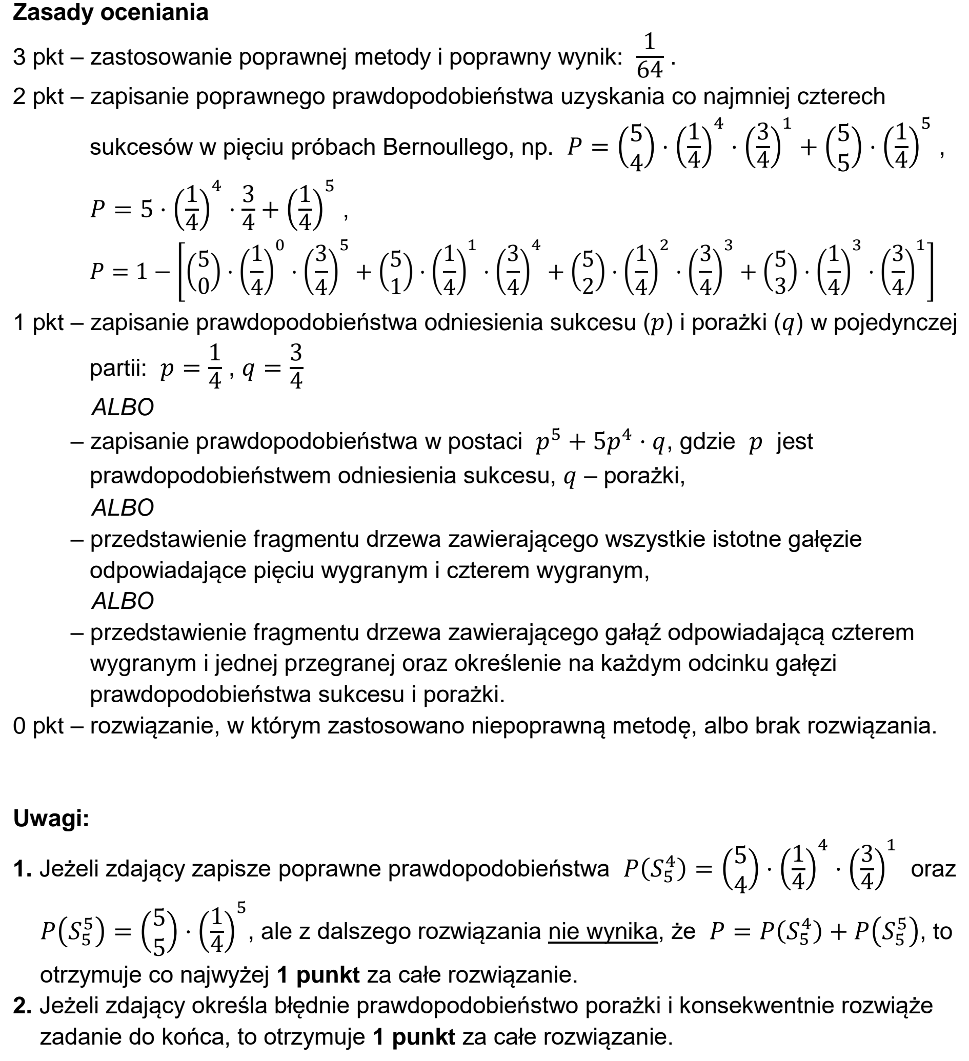 Matura, maj 2023, odpowiedź do zadania 2