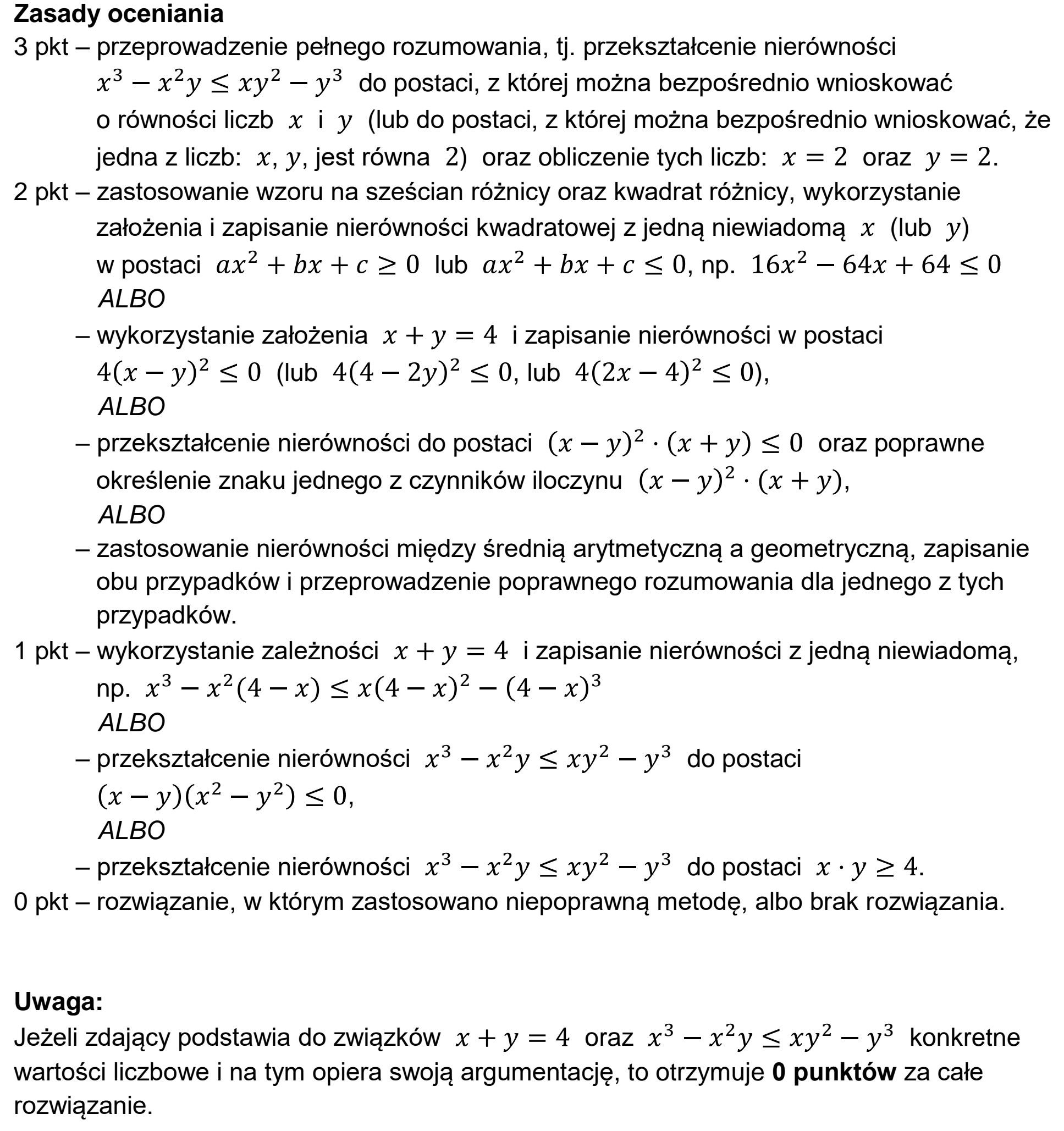 Matura, maj 2023, odpowiedź do zadania 4