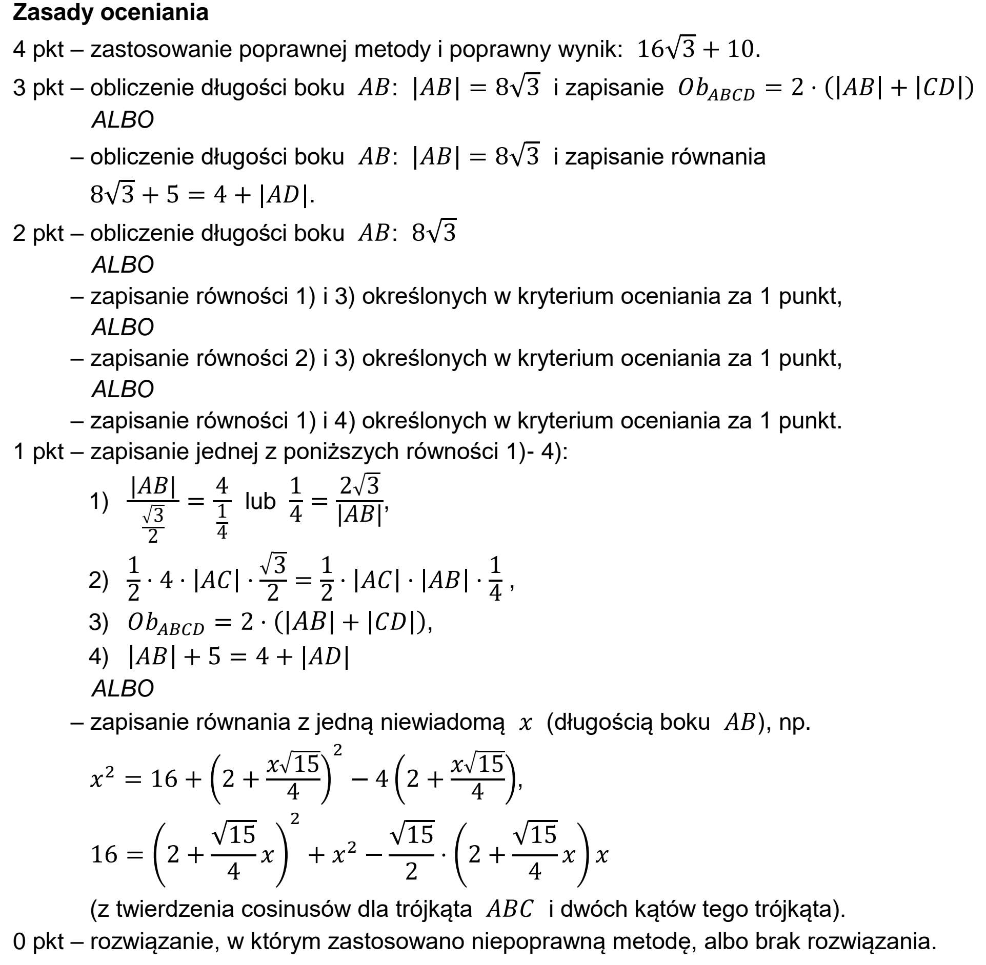 Matura, maj 2023, odpowiedź do zadania 8