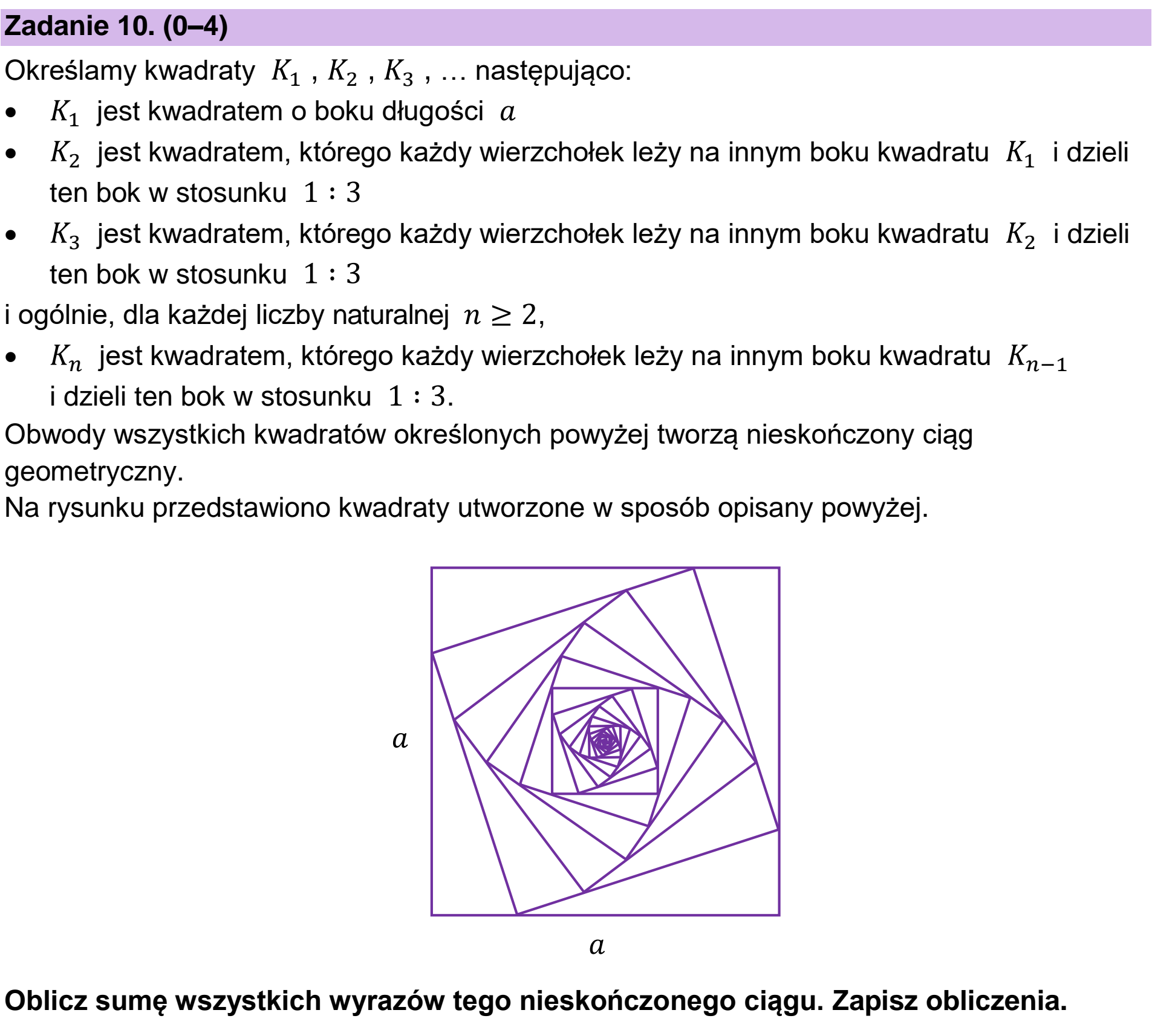 Matura, maj 2023, zadanie 10
