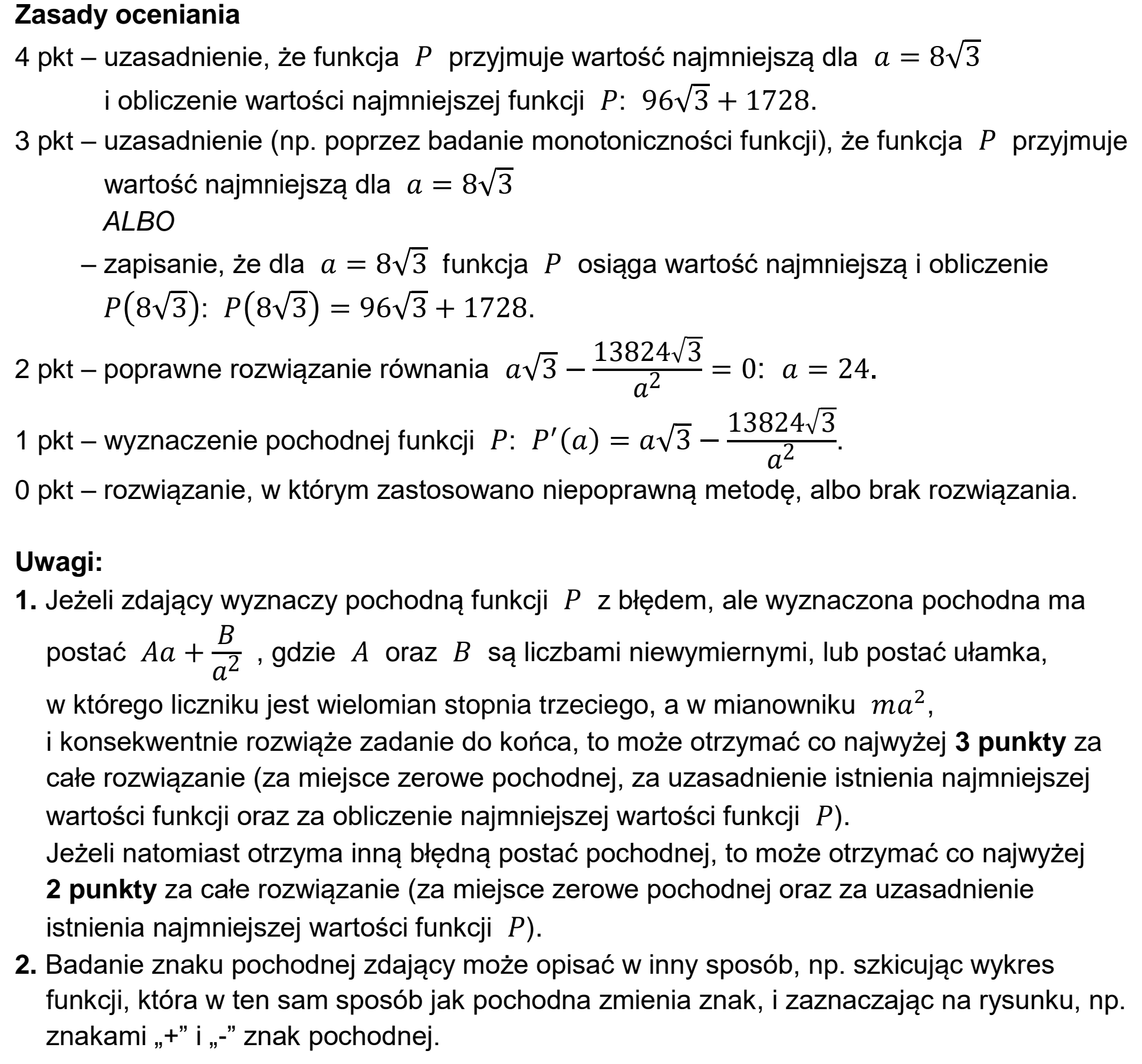 Matura, maj 2024, odpowiedź do zadania 13.2