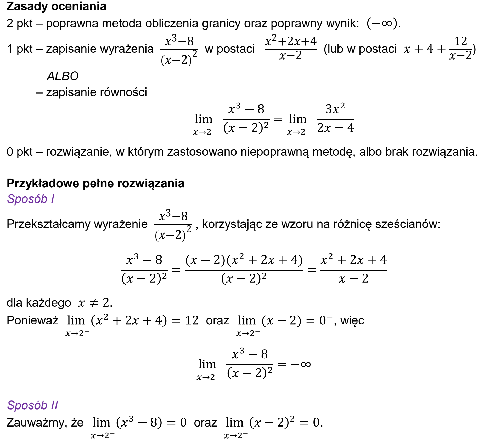 Matura, maj 2024, odpowiedź do zadania 2, fragment 1