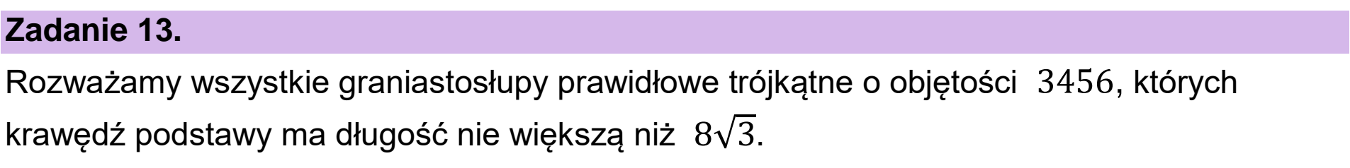 Matura, maj 2024, wstęp zadania 13